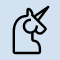 icon representing a unicorn